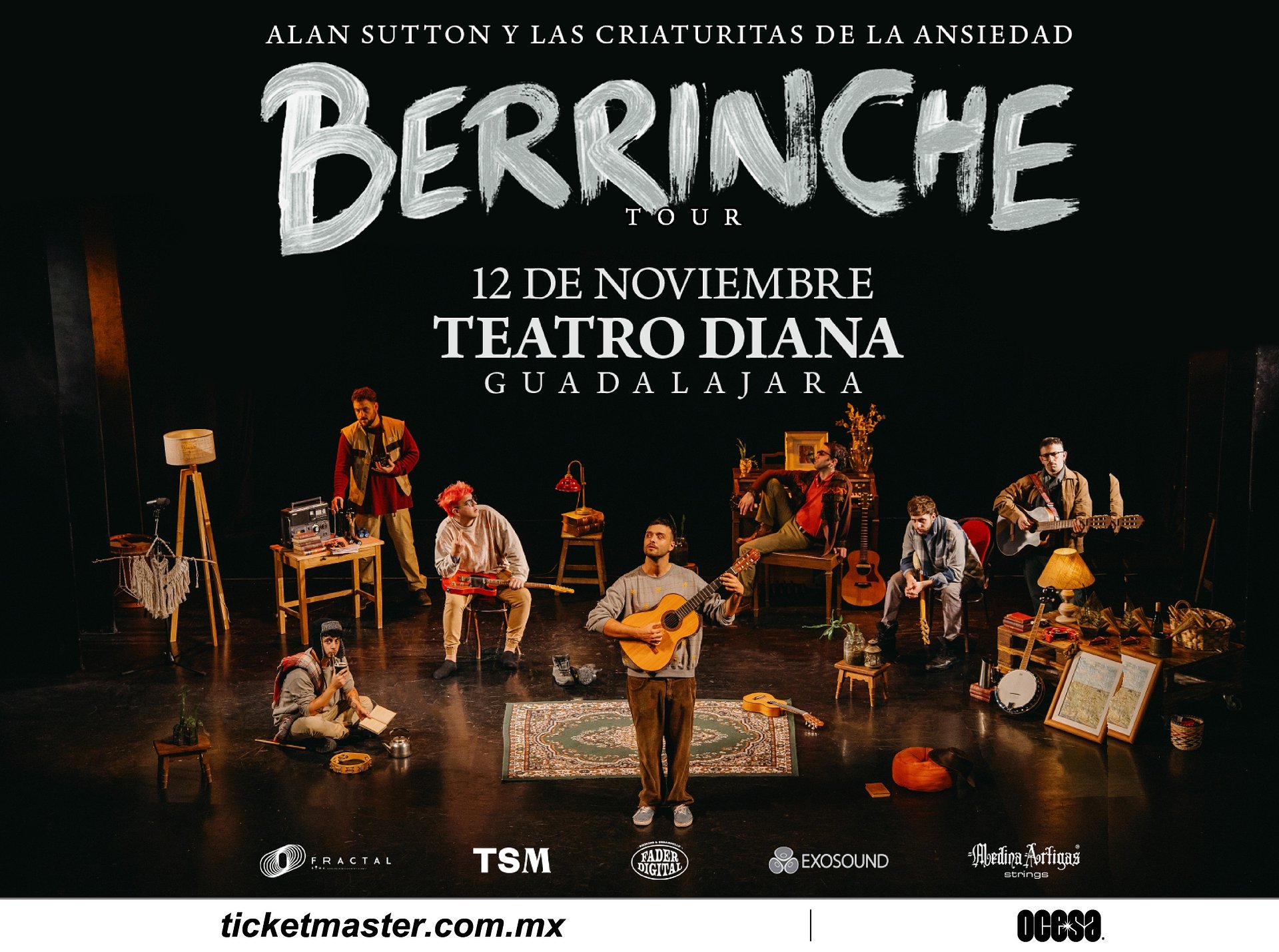 Alan Sutton y Las Criaturitas de la Ansiedad llevarán su “Berrinche” sonoro a la Perla de Occidente Alan Sutton y Las Criaturitas de la Ansiedad llevarán su “Berrinche” sonoro a la Perla de Occidente
