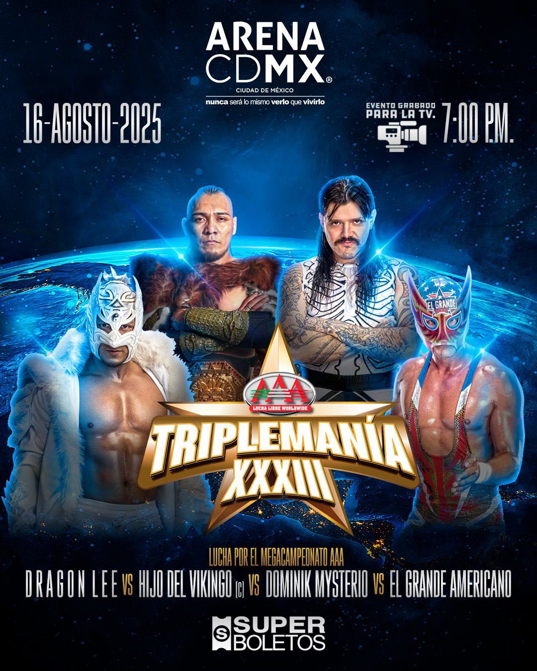 Triplemanía XXXIII: la supercartelera de lucha libre que llegará el 16 de agosto a la Arena CDMX