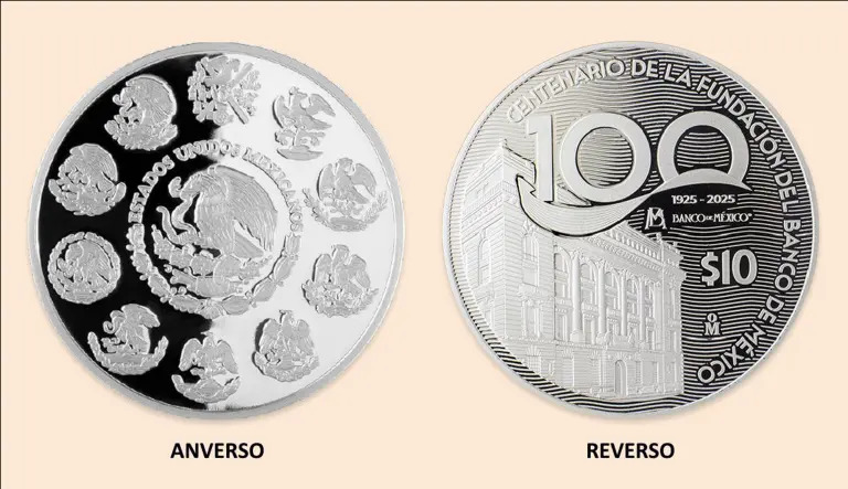Banxico lanza moneda de plata por su centenario Banxico lanza moneda de plata por su centenario