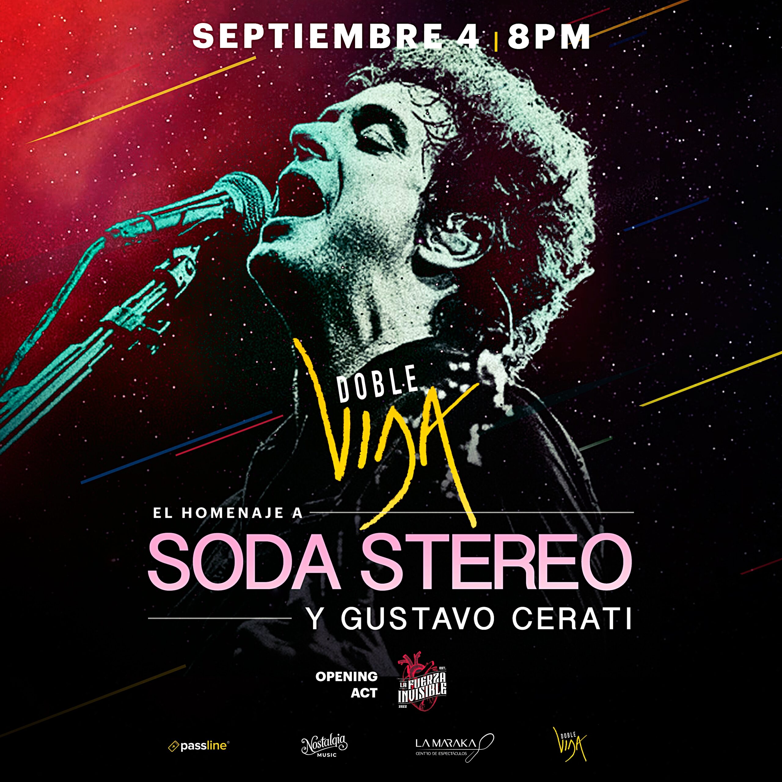 ¡¡DOBLE VIDA!! El homenaje #1 a Soda Stereo y Gustavo Cerati llega a la CDMX ¡¡DOBLE VIDA!! El homenaje #1 a Soda Stereo y Gustavo Cerati llega a la CDMX