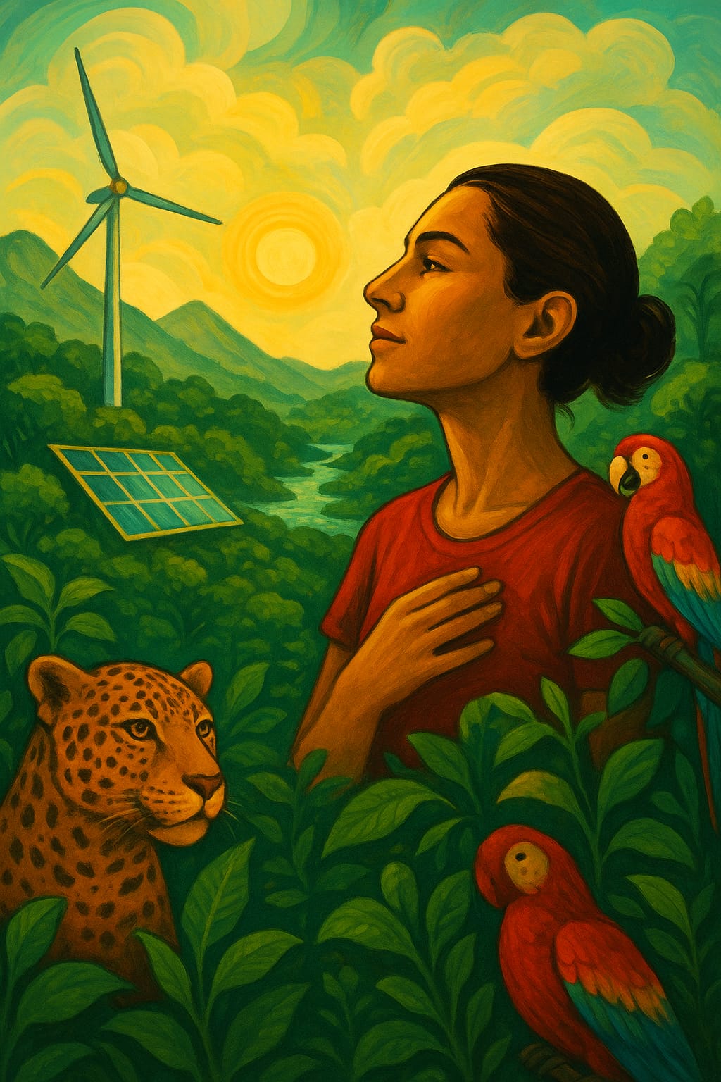 Claudia Sheinbaum y la Selva Maya: un futuro solarpunk en construcción Claudia Sheinbaum y la Selva Maya: un futuro solarpunk en construcción