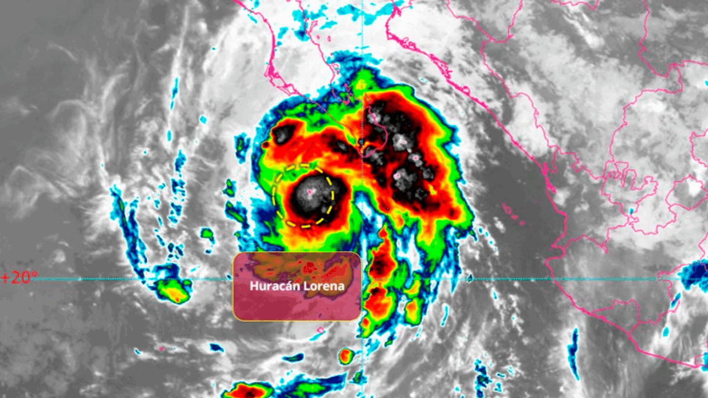 Huracán Lorena cobra fuerza y genera alerta en seis estados del Pacífico mexicano Huracán Lorena cobra fuerza y genera alerta en seis estados del Pacífico mexicano