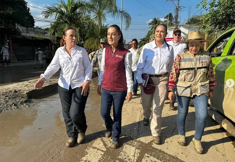 Tras inundaciones en Veracruz: Sheinbaum y Montiel supervisan zonas afectadas Tras inundaciones en Veracruz: Sheinbaum y Montiel supervisan zonas afectadas