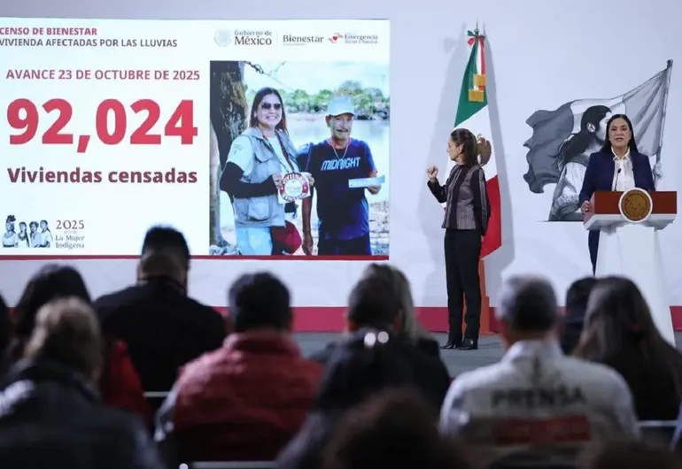 Suman más de 92 mil viviendas censadas tras lluvias: Ariadna Montiel Suman más de 92 mil viviendas censadas tras lluvias: Ariadna Montiel