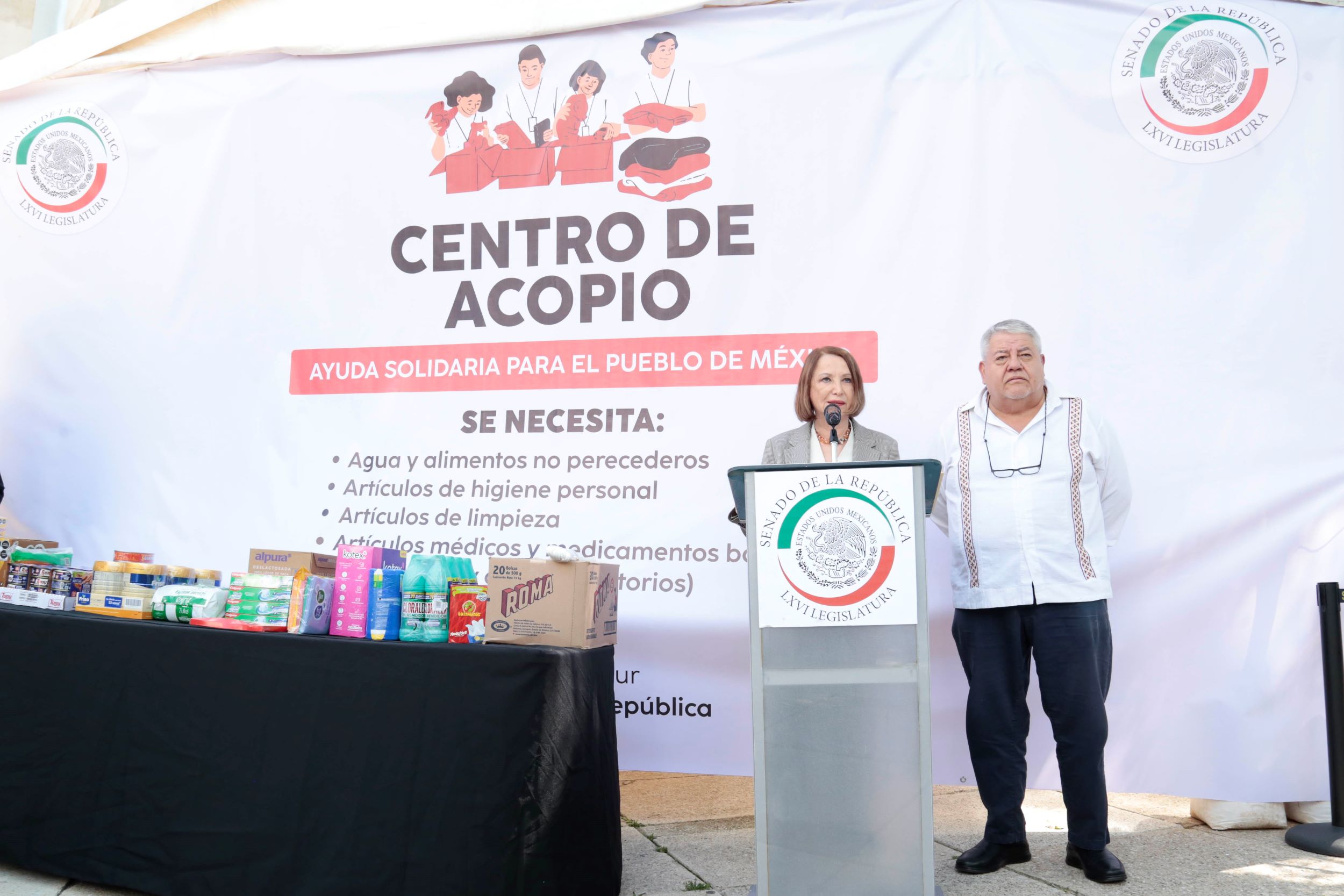 Instalación del Centro de Acopio para ayuda a damnificados por lluvias Instalación del Centro de Acopio para ayuda a damnificados por lluvias