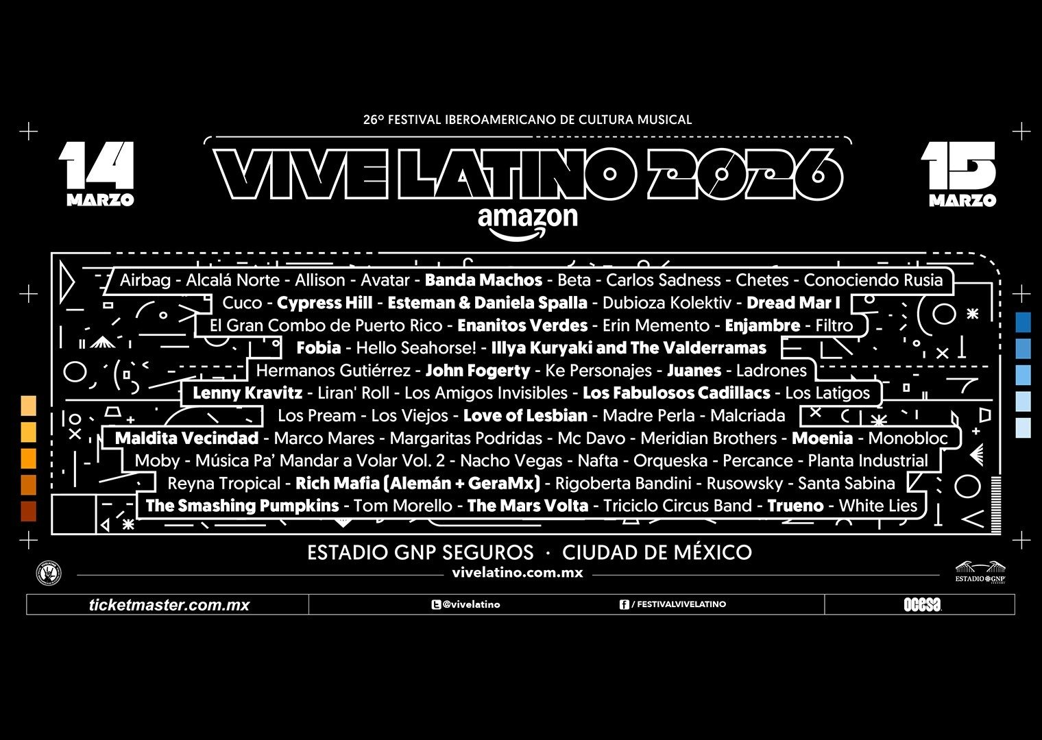 Los códigos se develan para una nueva y poderosa edición de Vive Latino pesentado por Amazon Los códigos se develan para una nueva y poderosa edición de Vive Latino pesentado por Amazon
