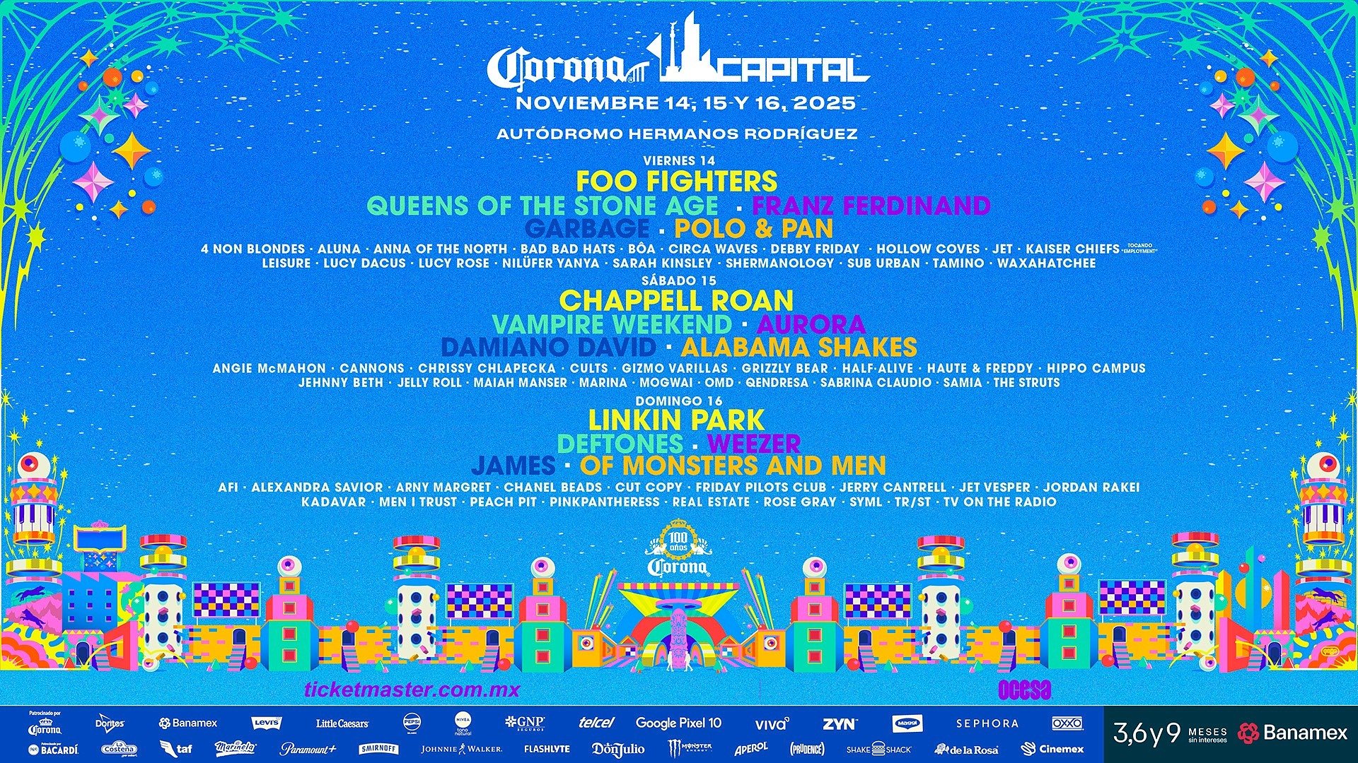 Corona Capital 2025 sigue creciendo para ti: Cannons, Arny Magret y Real Estate se suman al cartel Corona Capital 2025 sigue creciendo para ti: Cannons, Arny Magret y Real Estate se suman al cartel