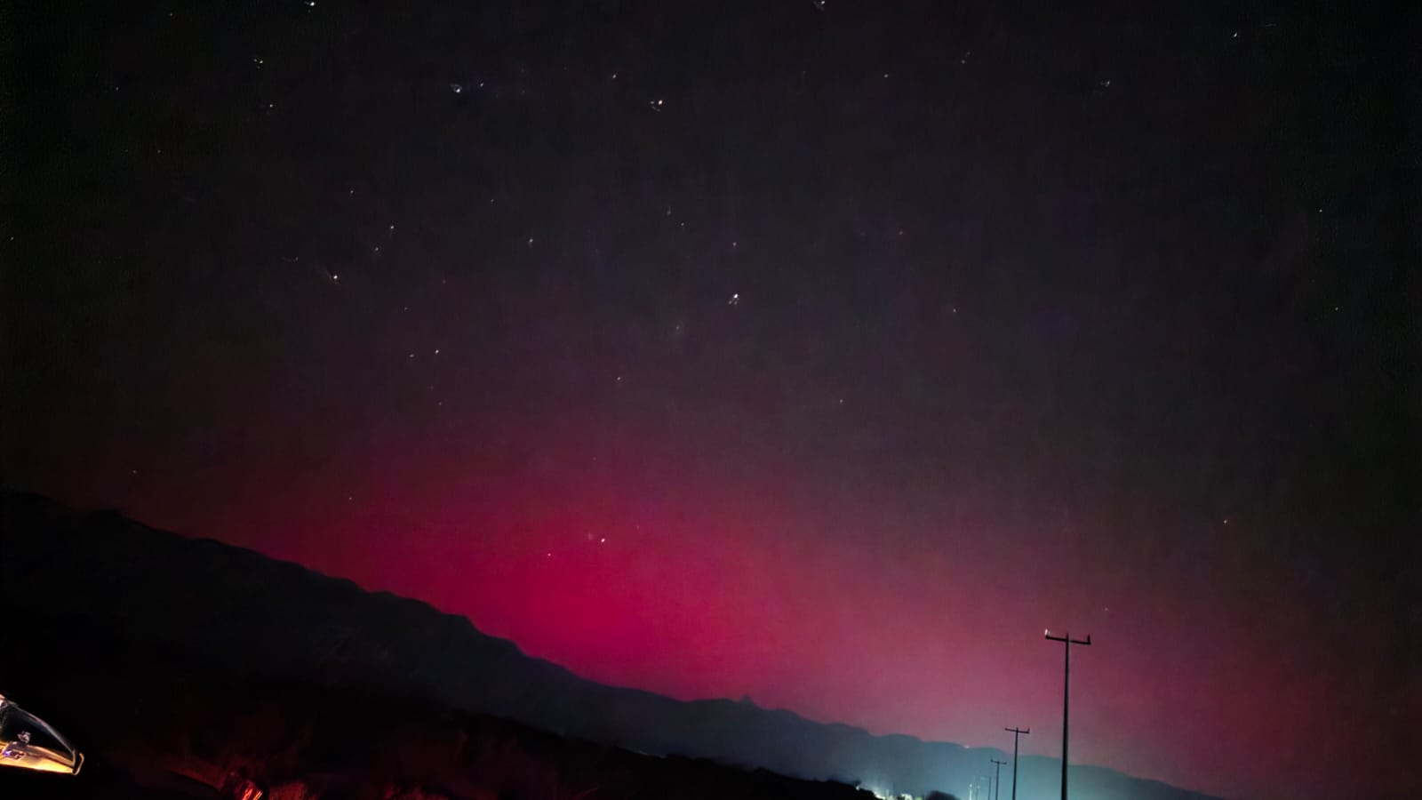 La aurora boreal sorprende con su brillo desde el norte del país La aurora boreal sorprende con su brillo desde el norte del país